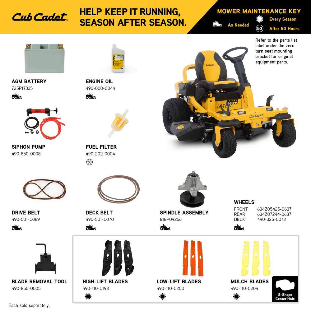 Cub Cadet Ultima ZTS1 50 in. Fabricated Deck 23HP V-Twin Kohler 7000 Series Engine Dual Hydro Drive Gas Zero Turn Riding Mower ZTS1-50