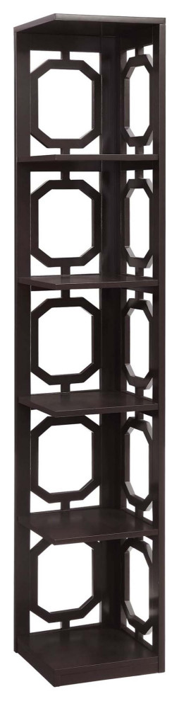 Omega 5 Tier Corner Bookcase   Transitional   Bookcases   by VirVentures  Houzz