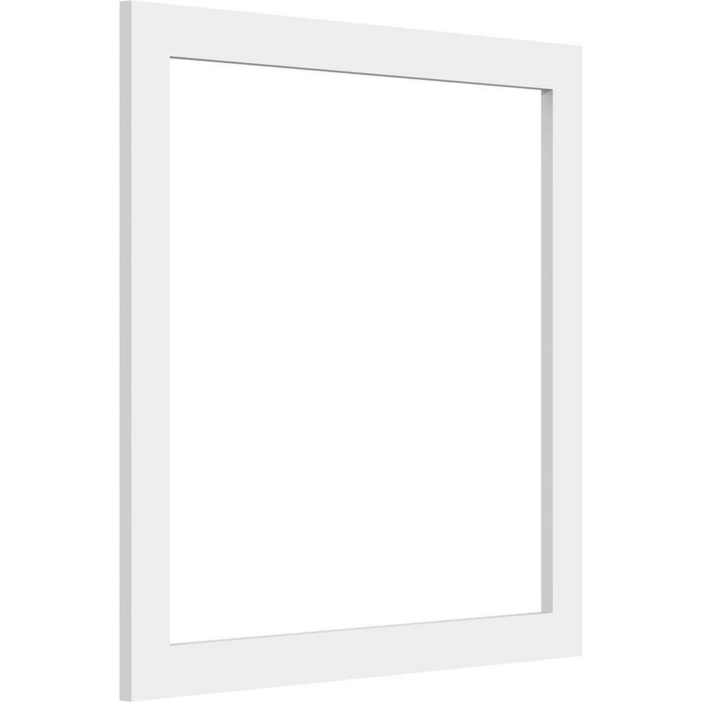 Ekena Millwork 38 in. x 20 in. x 20 in. Prescott White PVC Decorative Wall Panel (2-Piece) WALP20X20X037PRE