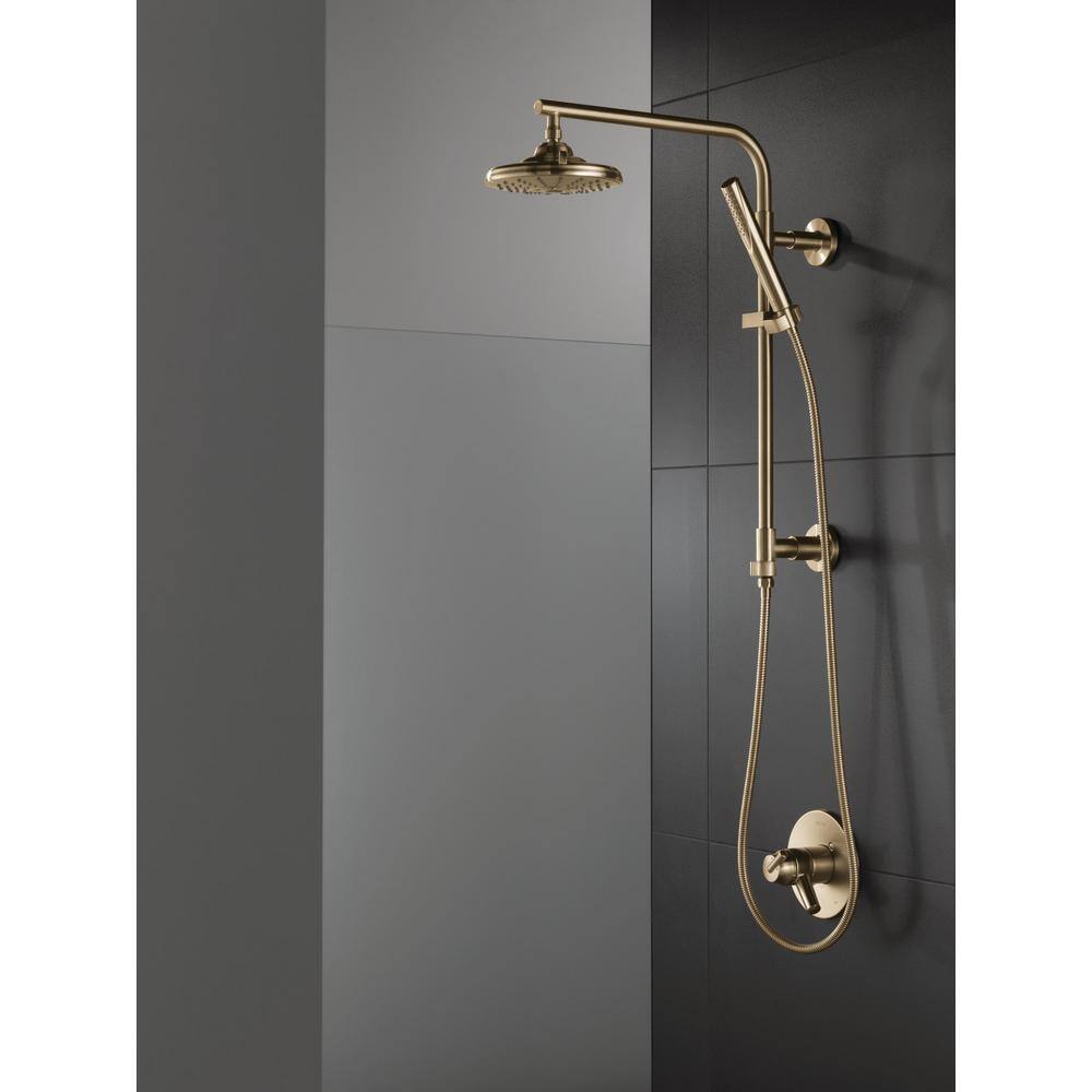 Delta Emerge Round Contemporary 18 in. Column Shower Bar in Lumicoat Champagne Bronze 58810-CZ-PR