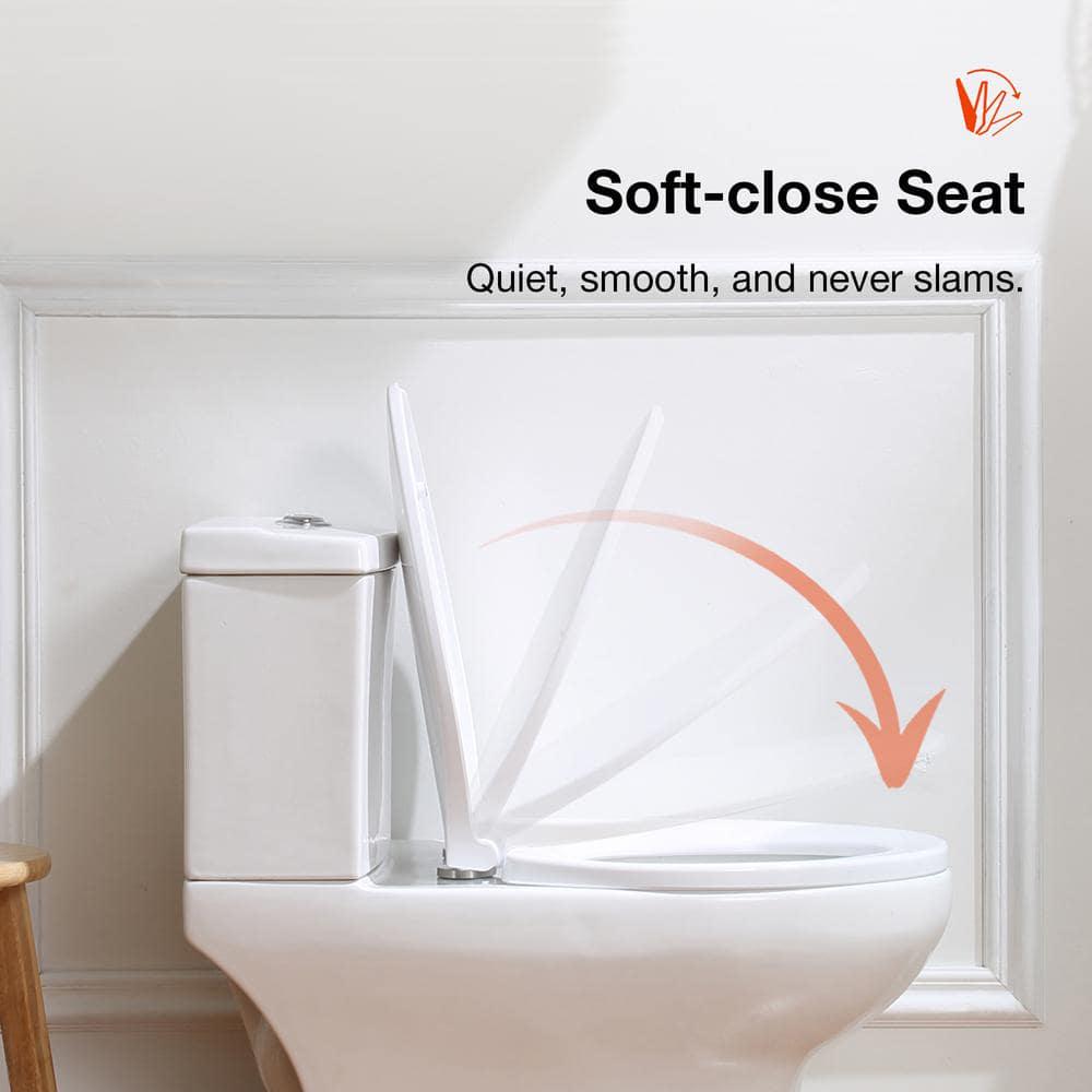 Glacier Bay Beck 2Piece 116 GPF Dual Flush Elongated Toilet in White Seat Included