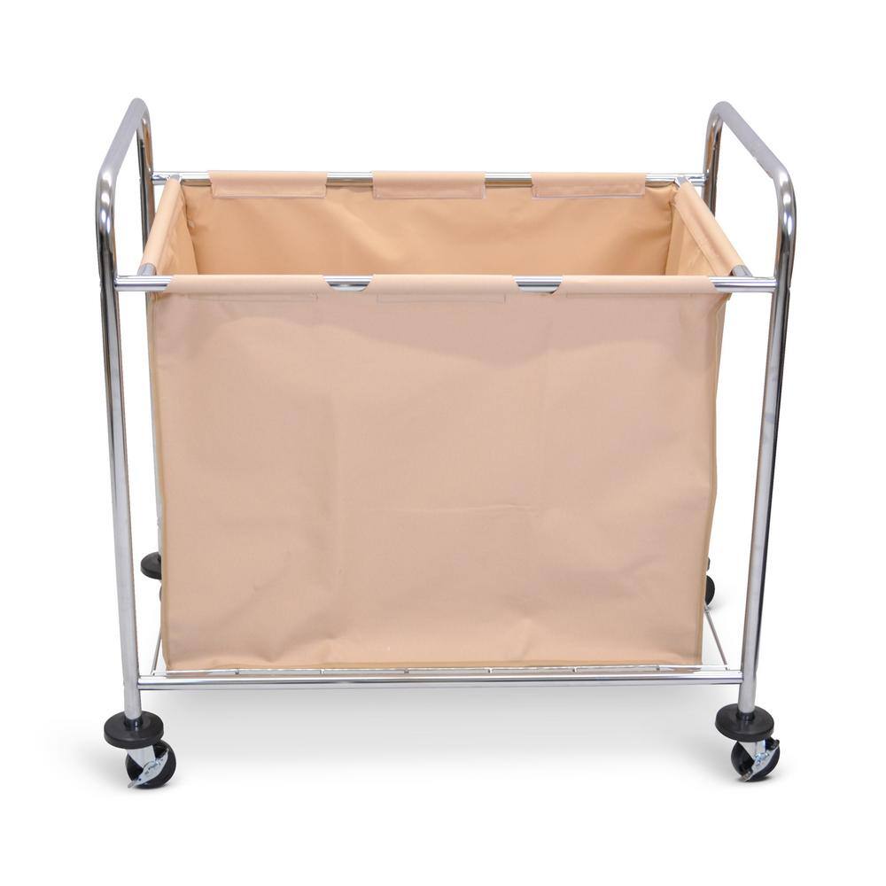 Luxor HL Steel Frame and Canvas Bag Laundry Cart with Wheels HL14