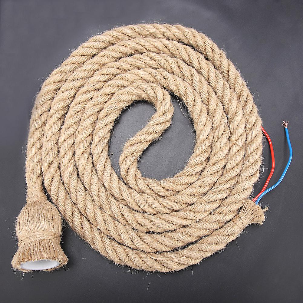 1.5m E27 Base Vintage Hanging Hemp Rope For Light Retro Lamp Ceiling Pendant (1 Head)