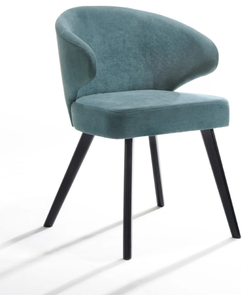 Scotty Modern Teal and Black Dining Chair  Set of 2   Midcentury   Dining Chairs   by Rustic Home Furniture Deco  Houzz