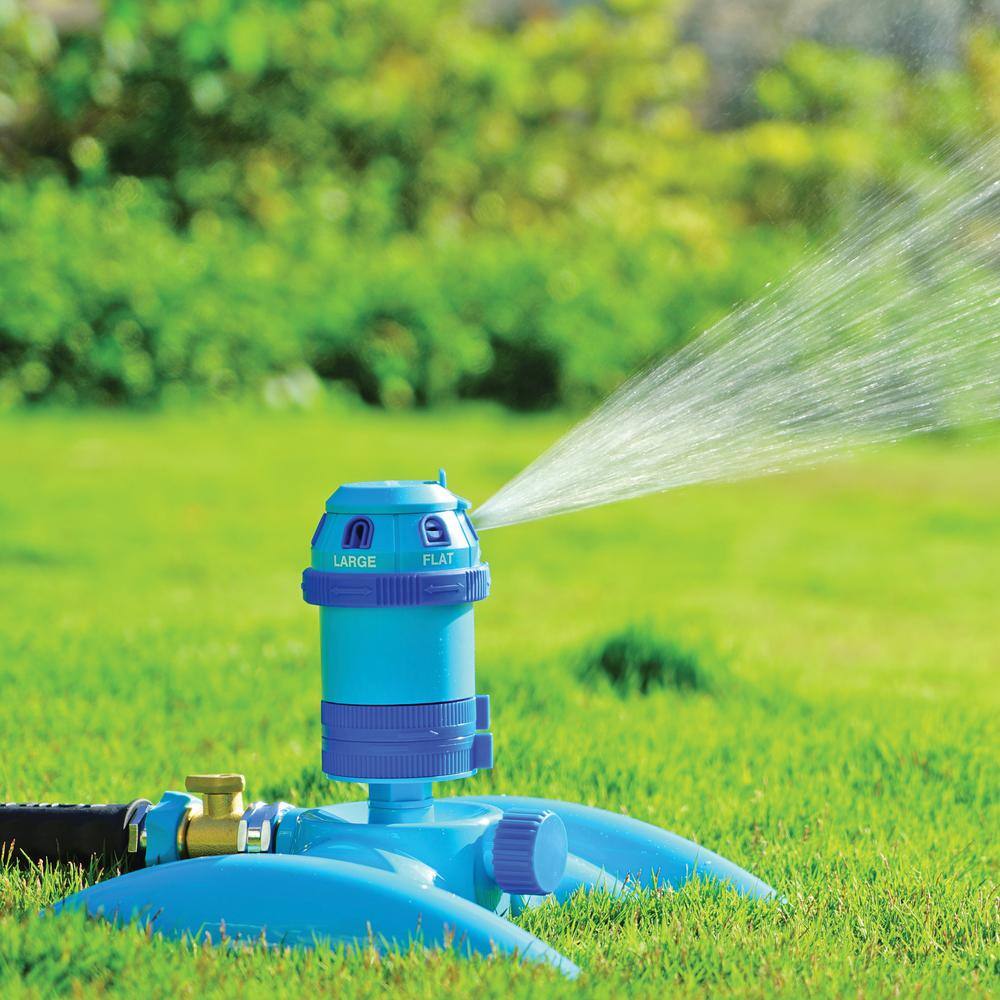 AQUA JOE 6-Pattern Turbo Drive 360-Degree Sprinkler with Customizable Coverage AJ-MSSBM6