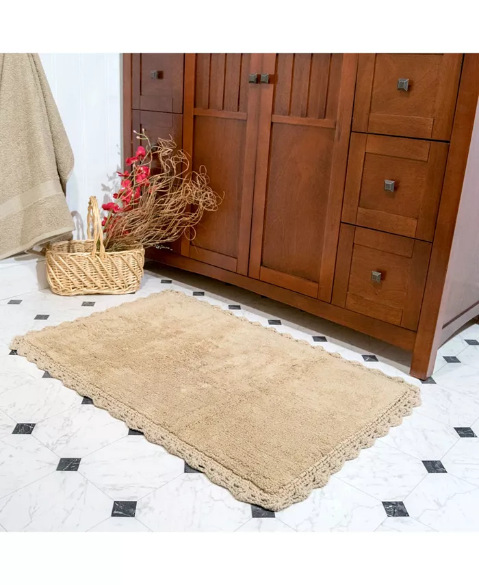 Chesapeake Crochet 2 Pc Bath Rug and Runner Set