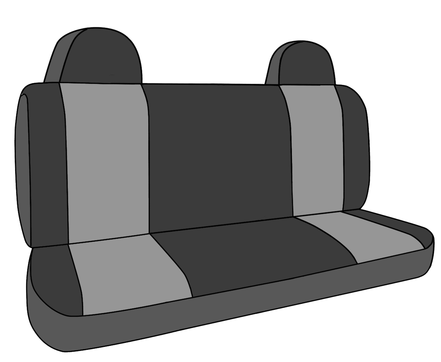 CalTrend Front Solid Bench Tweed Seat Covers for 1989-1995 Toyota Pickup - TY102-02TT Red Insert with Black Trim