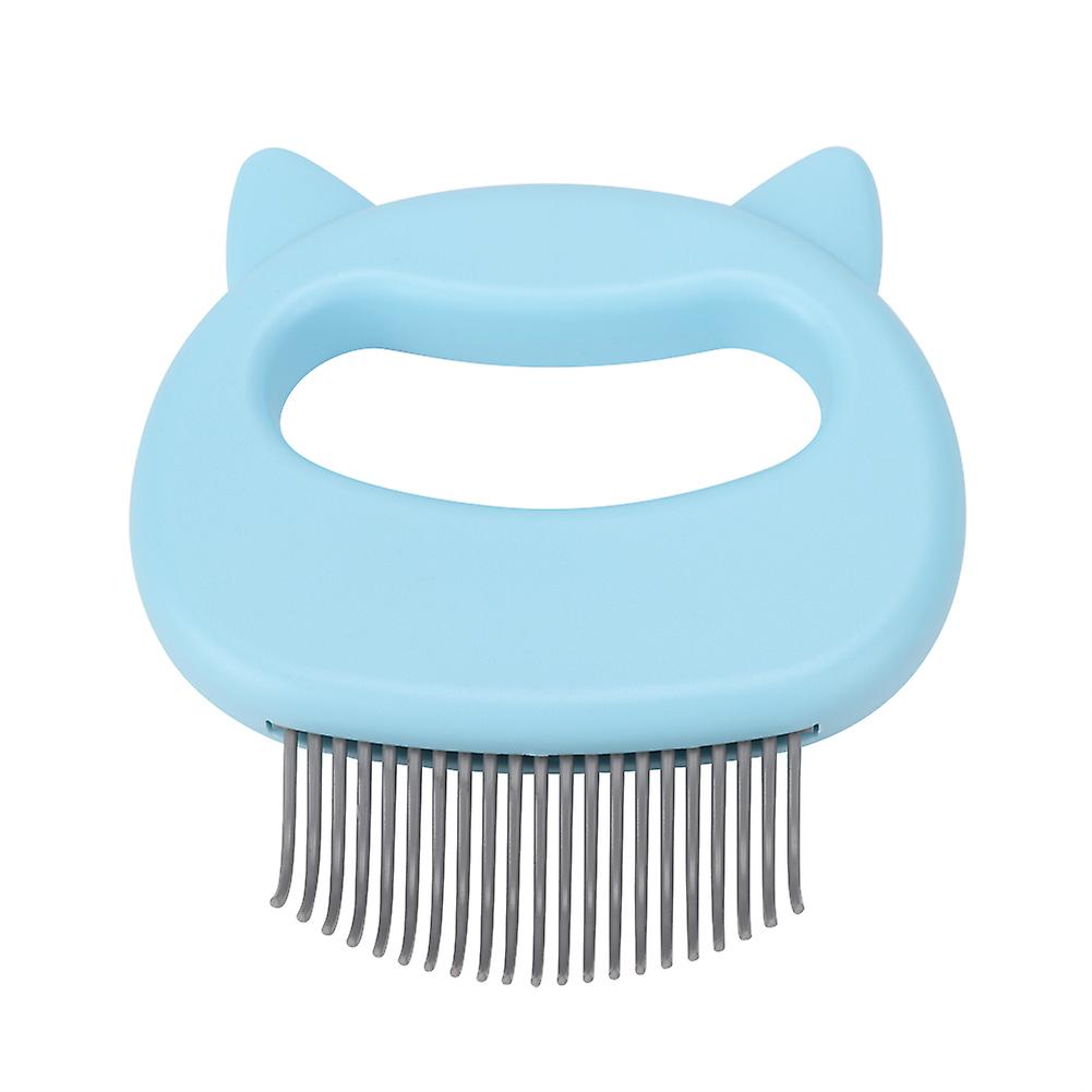 Pet Cat Dog Massage Shell Comb Grooming Hair Removal Shedding Cleaning Brush (blue)