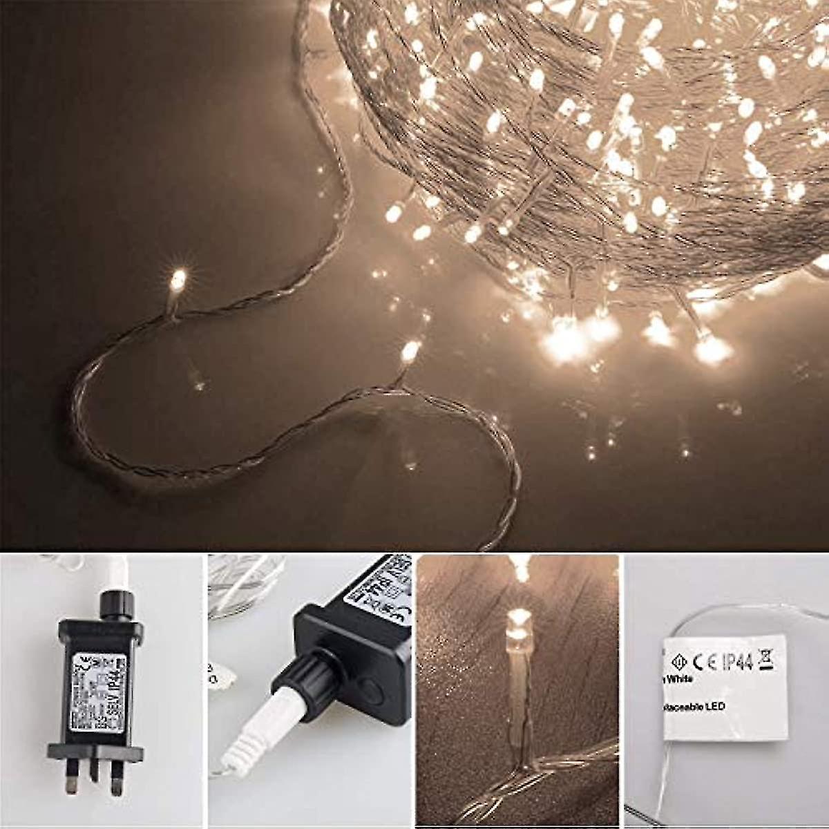 Quntis Led String Lights 100m 500led Ce Standard High Brightness White Lights Safe Low Voltage Indoor Fairy Lighting For Christmas Wedding Party Garde