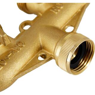 Cubilan 4 Way Brass Hose Splitter 34