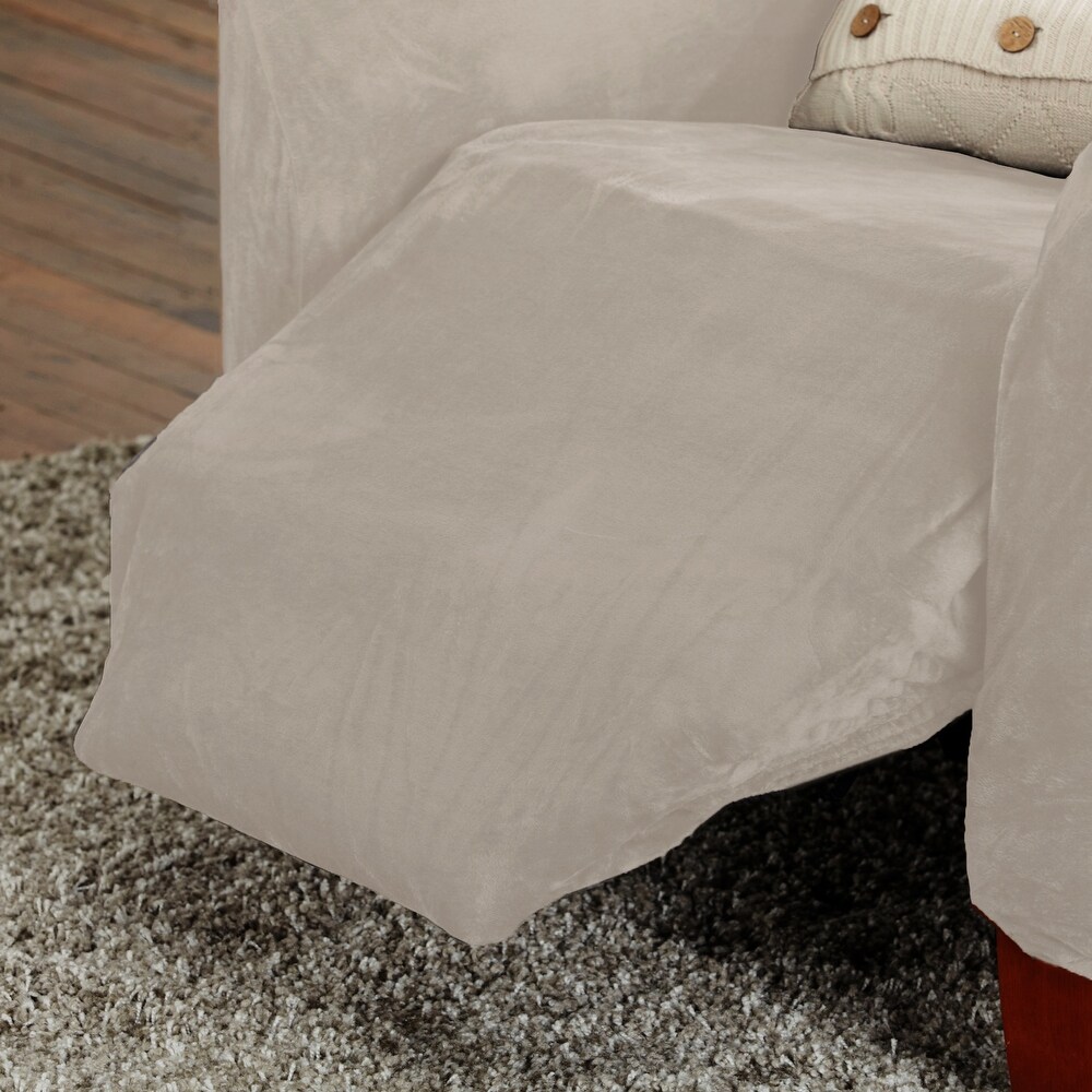 Premium Stretch Velvet Plush Recliner Slipcover.