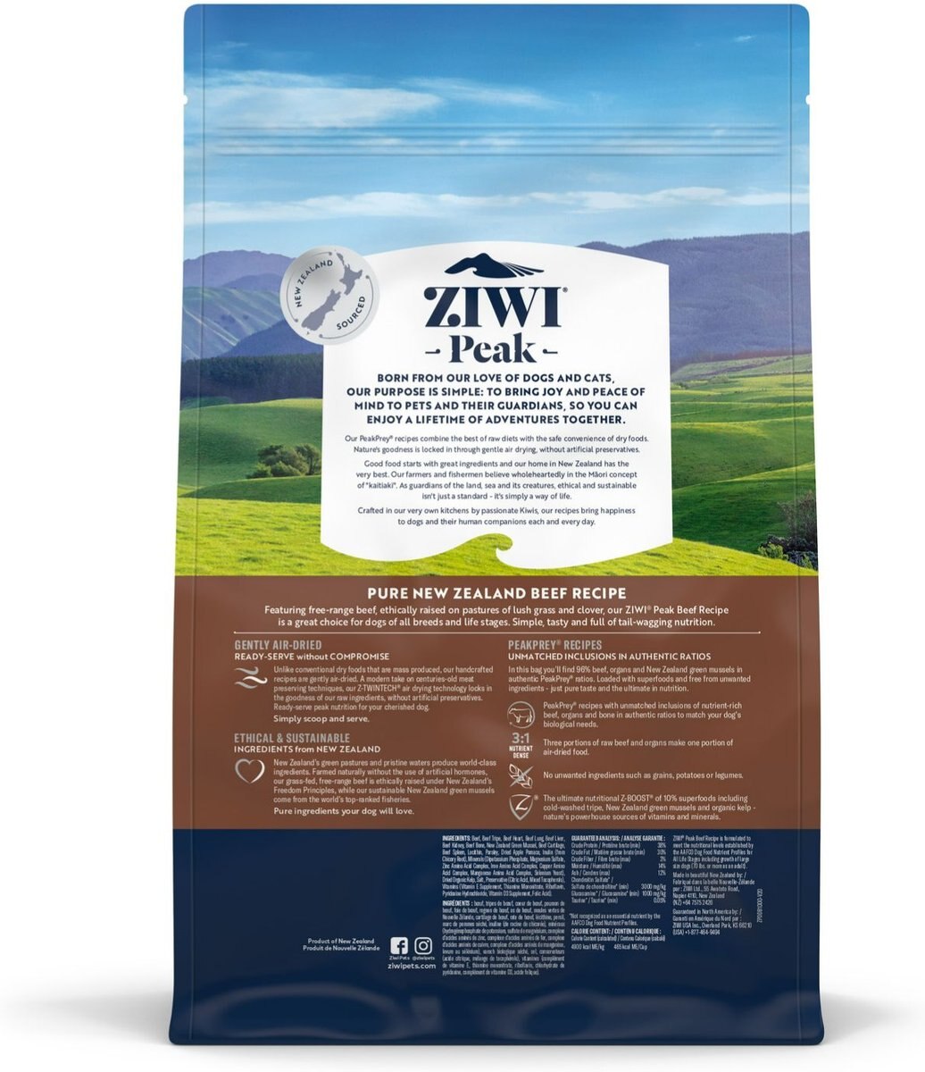 Ziwi Peak Beef Grain-Free Air-Dried Dog Food