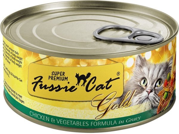 Fussie Cat Super Premium Chicken and Vegetables Formula in Gravy Grain-Free Canned Cat Food