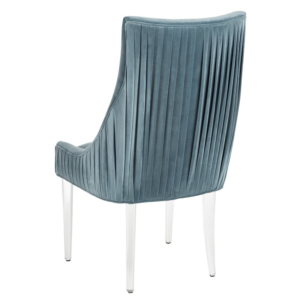 SAFAVIEH Couture De Luca Acrylic Leg Side Chair   Seafoam   22\