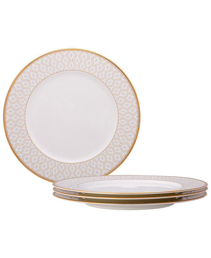 Noritake Noble Pearl Set Of 4 Dinner Plates 11