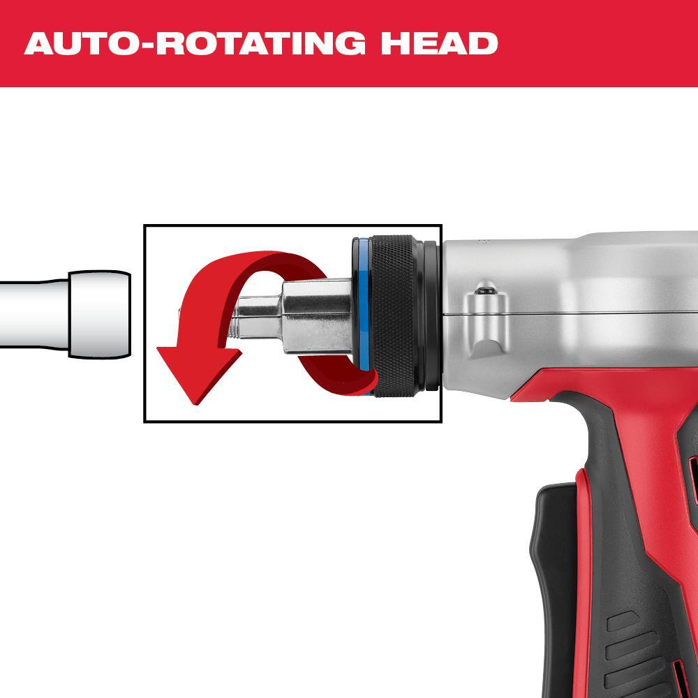 MW M12 12-Volt Lithium-Ion Cordless ProPEX Expansion Tool Kit with (2) 1.5Ah Batteries (3) Expansion Heads and Hard Case 2432-22