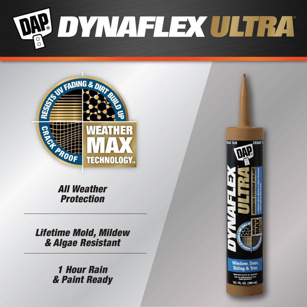 DAP Dynaflex Ultra 10.1 oz. Cedar Tan Advanced Exterior Window Door and Siding Sealant 18221