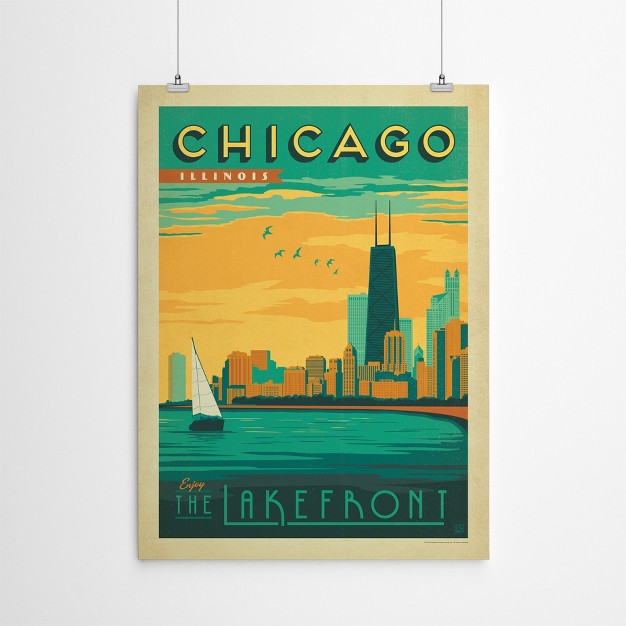 Americanflat Vintage Architecture Chicago Lakefront By Anderson Design Group Poster