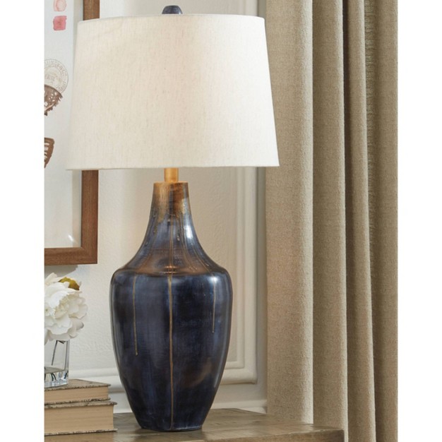 Evania Metal Table Lamp Indigo Signature Design By Ashley