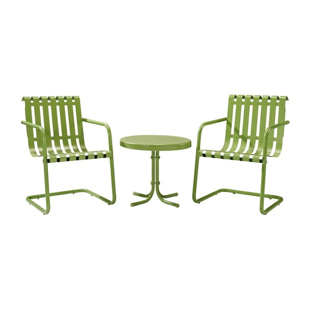 Gracie 3pc Outdoor Seating Set Pastel Green Crosley