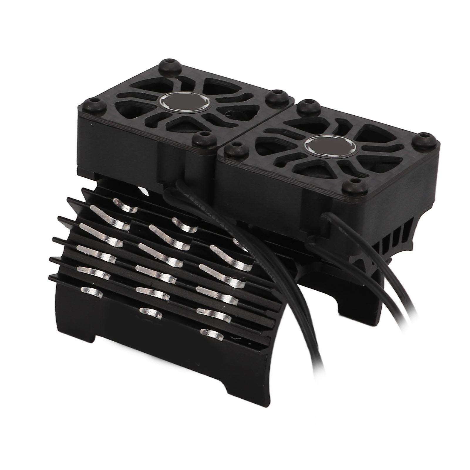 4042mm Brushless Motor Cooling Fan Dual Motor Heatsink Radiator For 1/8 Remote Control Carblack