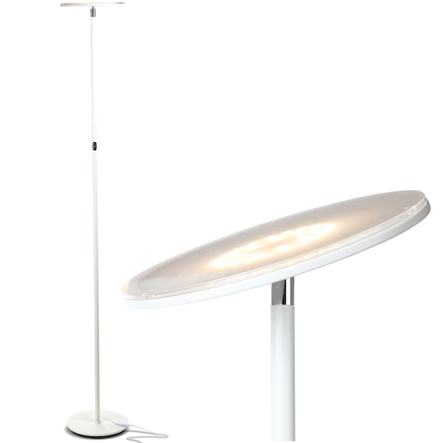 Brightech 67-in White Torchiere Floor Lamp