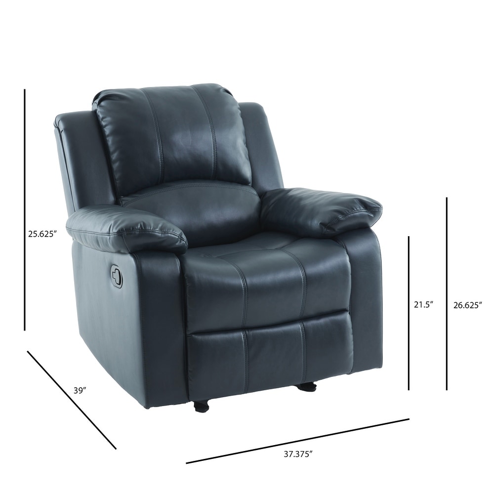 Charleston Leather Gel Glider Rocker Recliner by Greyson Living