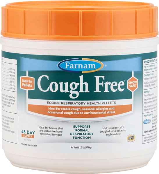 Farnam Cough Free Equine Respiratory Health Pellets Horse Supplement