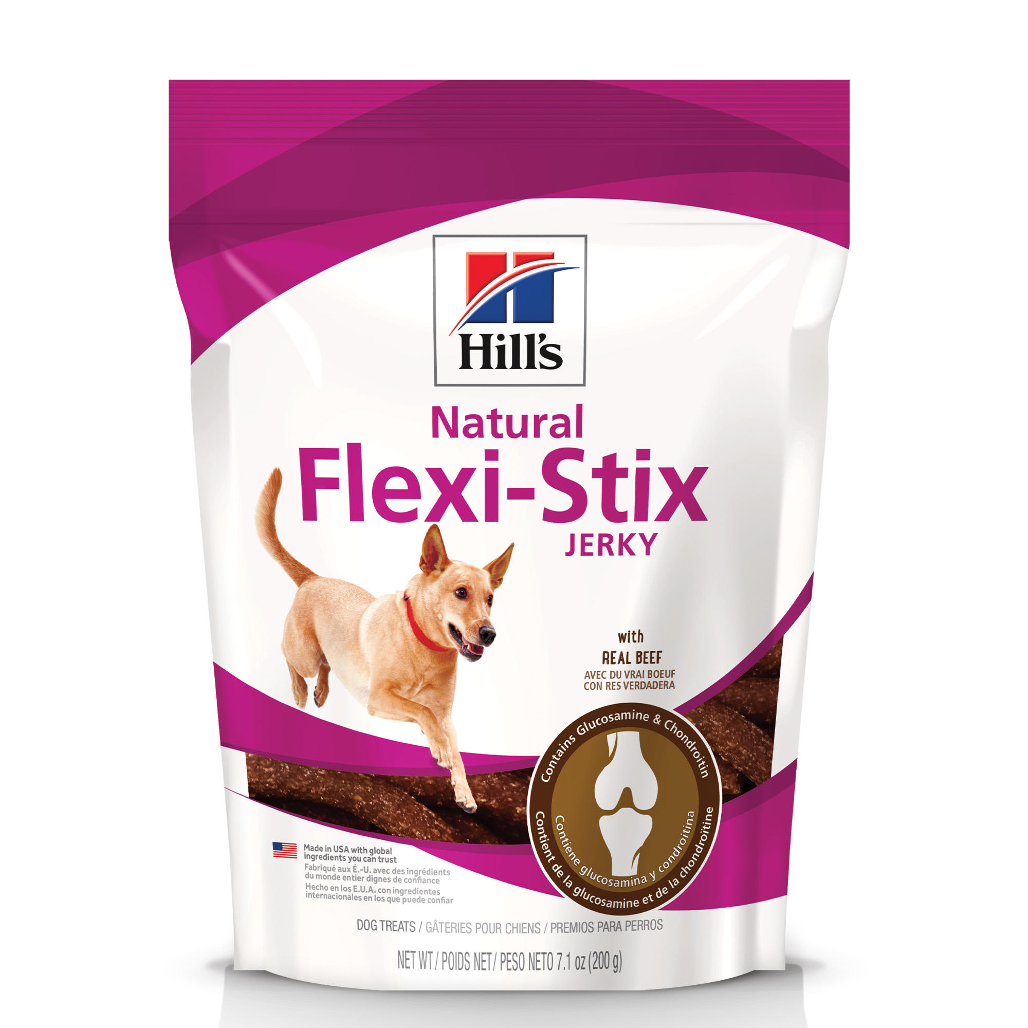 Hills Natural Flexi-Stix Beef Jerky Treats Dog Treat， 7.1 oz.， Bag