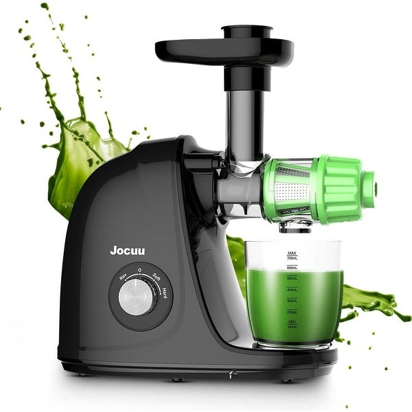 Slow Masticating Juicer with Soft/Hard Modes Easy to Clean Quiet Motor and Reverse Function， Cold Press Juicer for Fruit