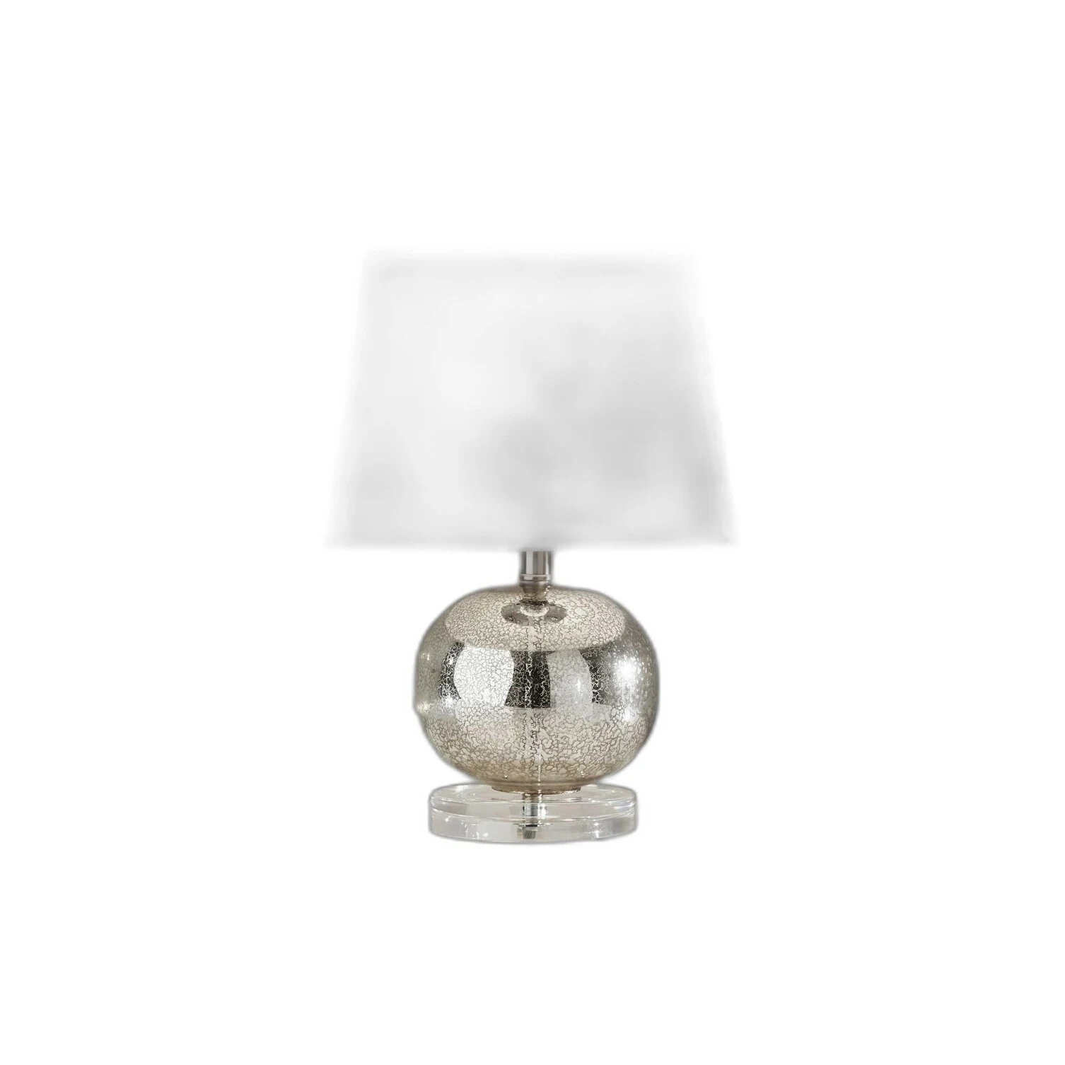 Elegant Silver Mercury Glass Table Lamp - 10 x 10 x 15