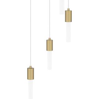 Hampton Bay Bellingham 30-Watt 5-Light Integrated LED Gold Cluster Pendant HD7972B