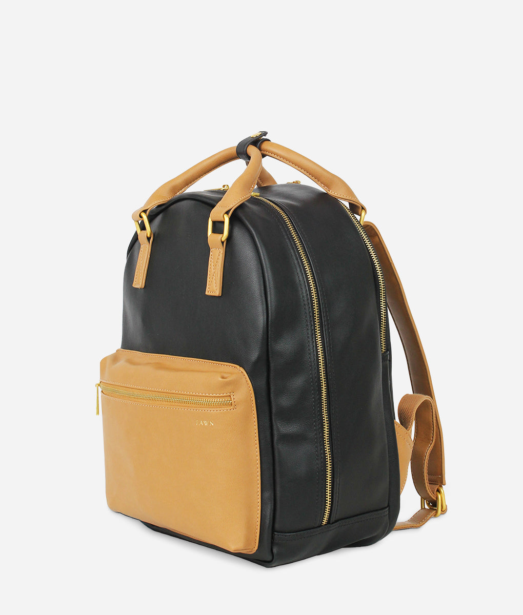 The Diaper Pack  - Black / Tan