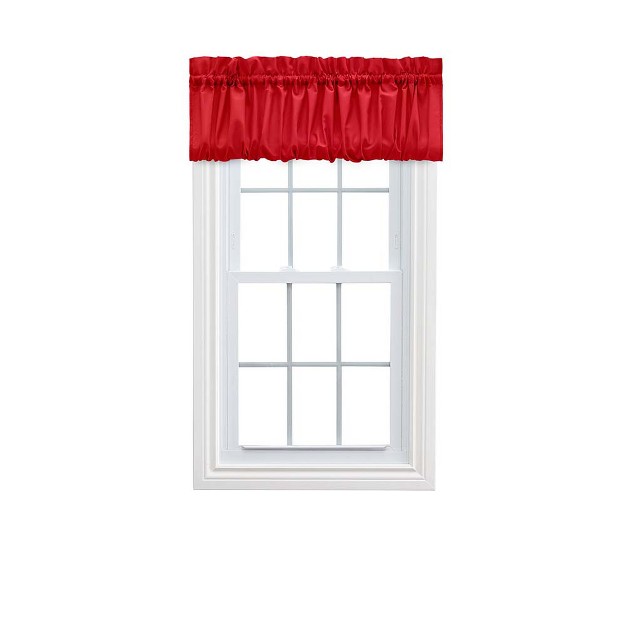 Rod Pocket High Quality Fabric Solid Color Window Balloon Valance 60 quot x15 quot Red