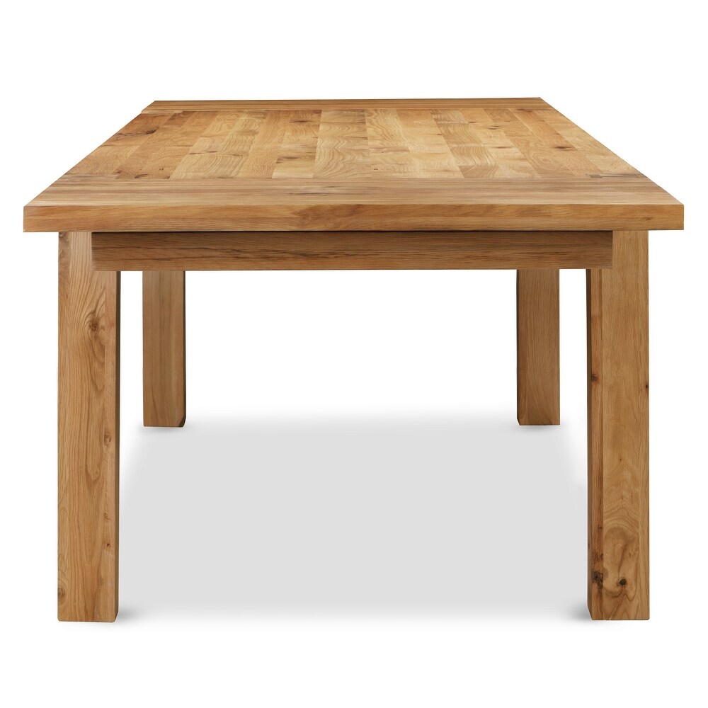 Poly and Bark Festa Extension Solid Oak Wood Dining Table