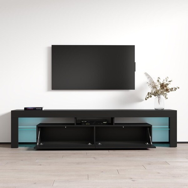 Milano 200 Modern 79-inch TV Stand with 16 Color LEDs