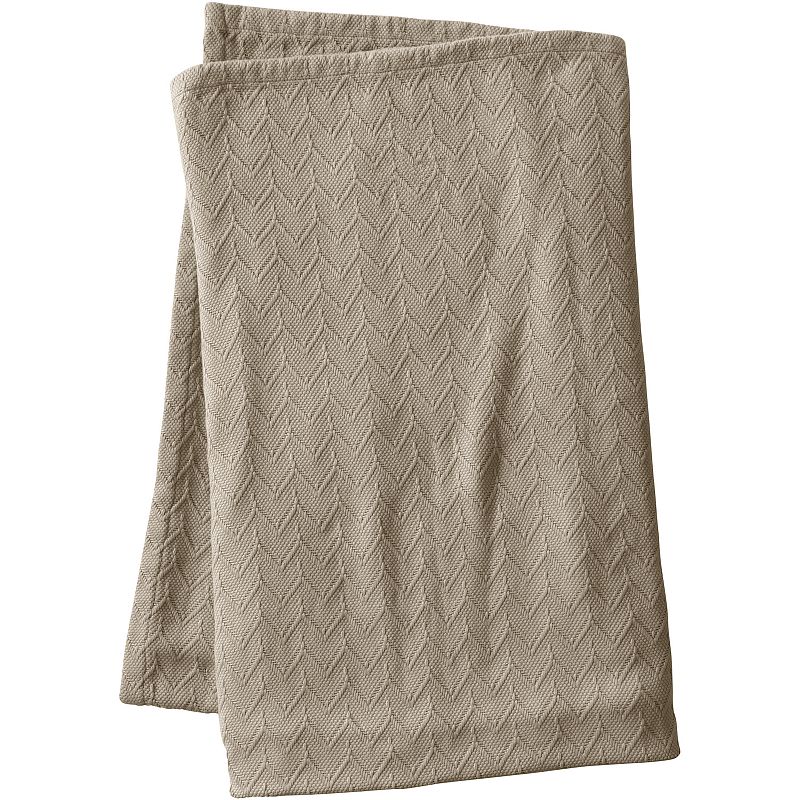 Lands' End Chevron Solid Blanket