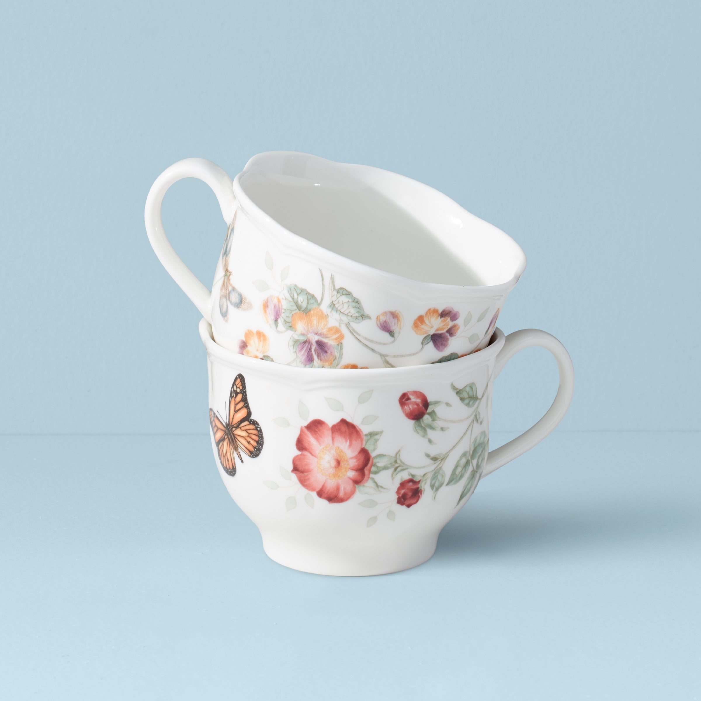 Butterfly Meadow 2-Piece Latte Mug Set