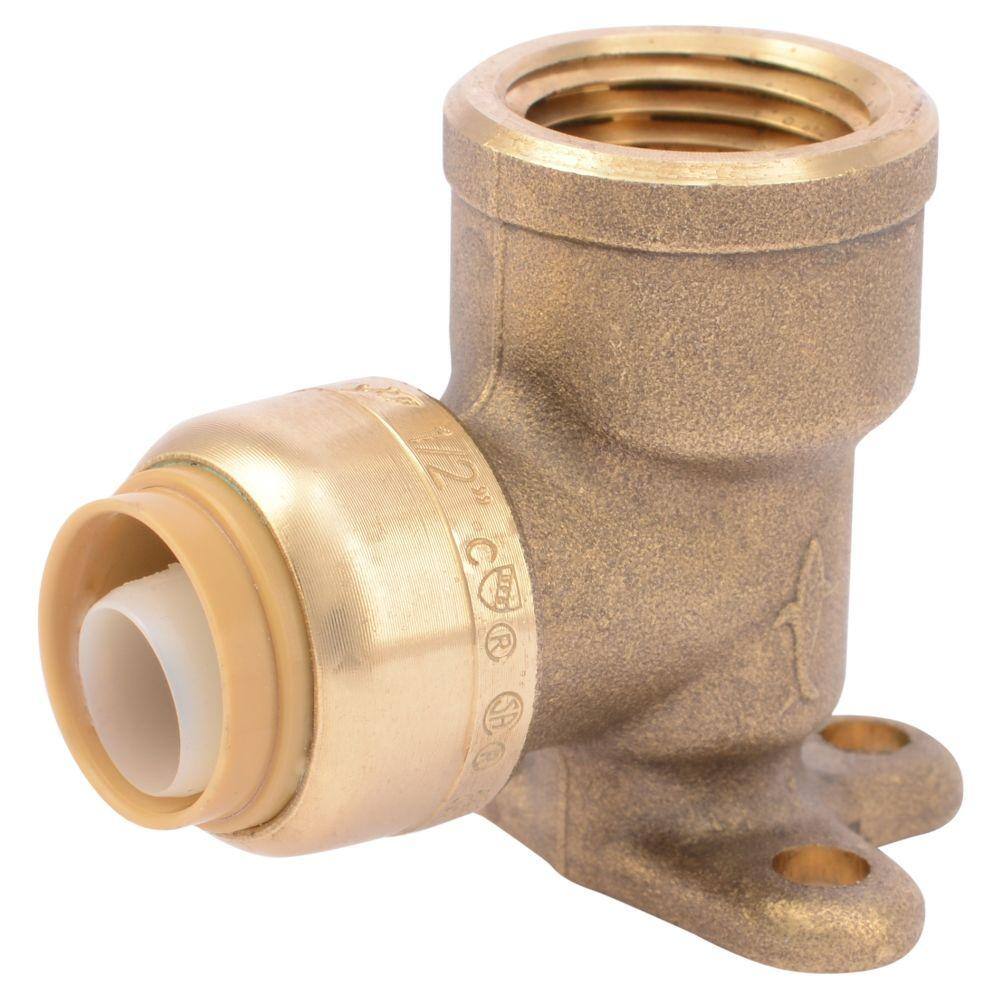 SharkBite 12 in. Push-to-Connect x FIP Brass 90-Degree Drop Ear Elbow Fitting U334LFA