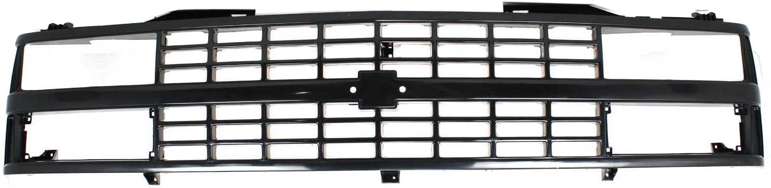 Grille Assembly Compatible With 1988-1993 Chevrolet C1500 1992-1993 Blazer Black Shell and Insert