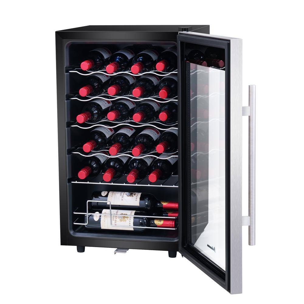 Kalamera 24 Bottle Single Zone Wine Cooler Small Wine Fridge KRC-24SS