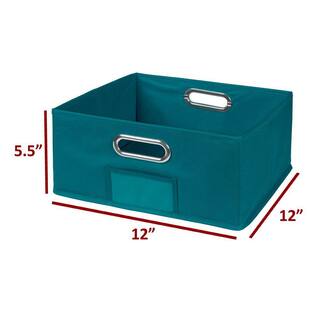 Regency 6 in. H x 12 in. W x 12 in. D Teal Fabric Cube Storage Bin 6-Pack HDCHTOTE066PKTL