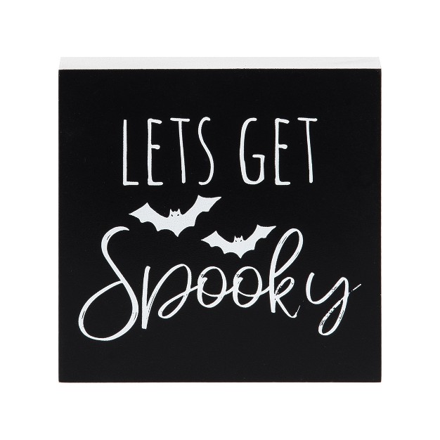 C amp f Home Lets Get Spooky Block Halloween Shelf Sitter Centerpiece Decoration