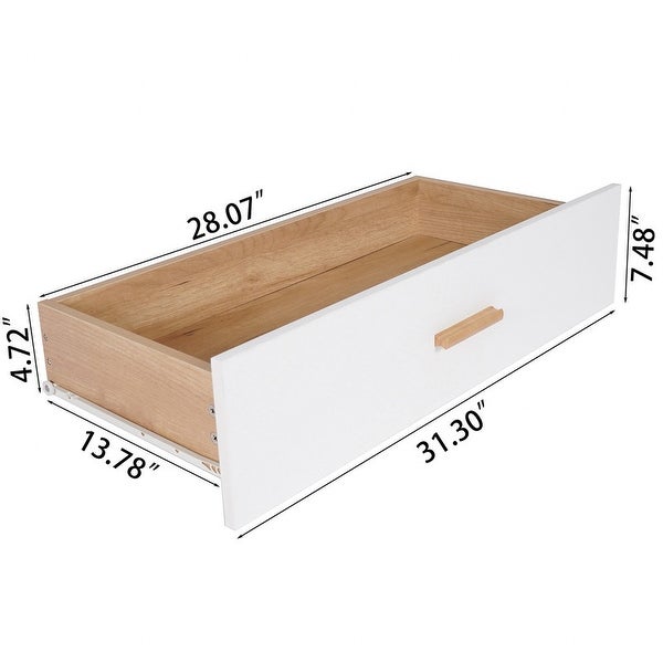 3-Drawer Chest Bedside Table Storage Cabinet - - 36400179