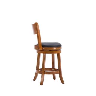 Boraam Palmetto-24 in. Fruitwood Finish Wood Frame counter Height Bar Stool 45124