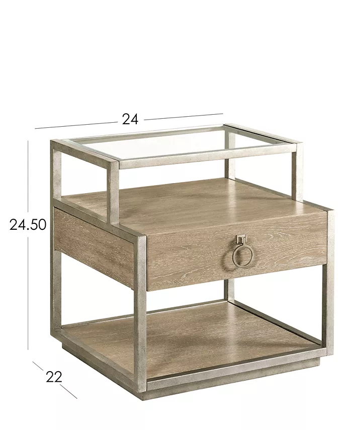 Furniture Esme Rectangular End Table