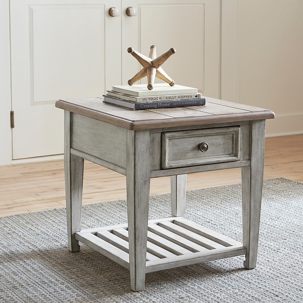 Heartland Antique White 1-drawer End Table