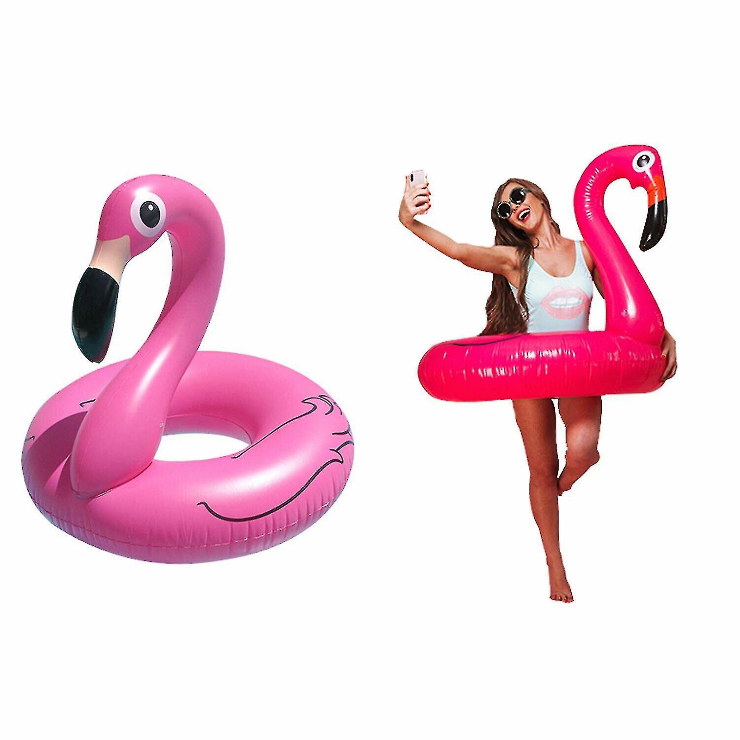 Rms Jumbo Inflatable Pink Flamingo Swim Ring For Beach and Pool On Summer