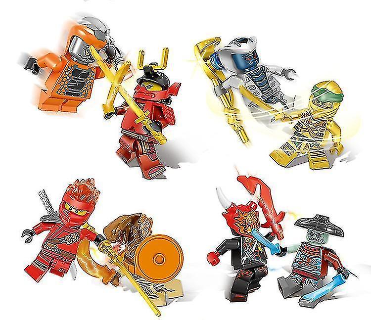 Ninja Minifigures Set 24 Pack Action Figure Anime Shinobi Doll Kids Toys Birthday Party Gifts