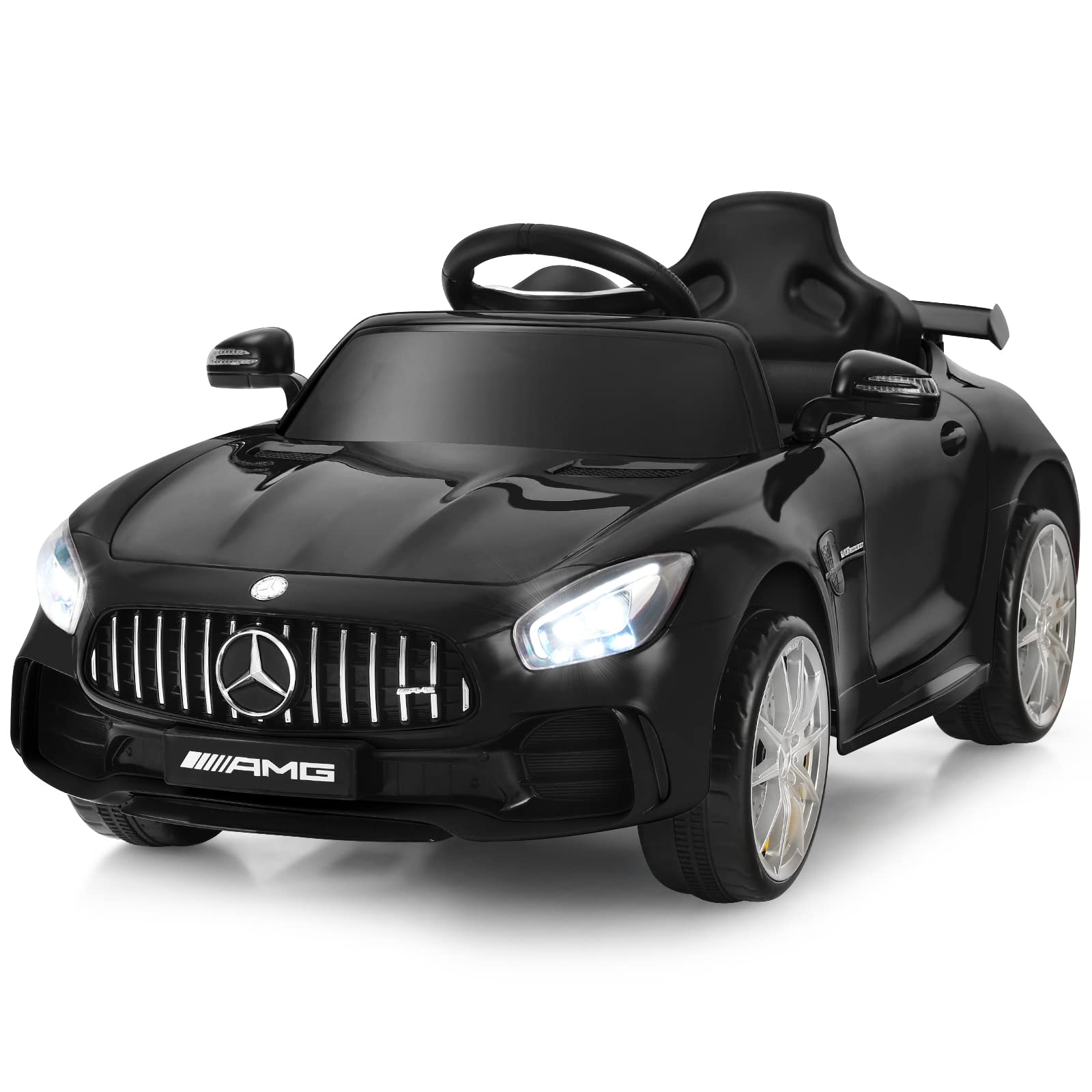 Costzon Ride on Car, 12V Licensed Mercedes Benz GTR Kids Car to Drive